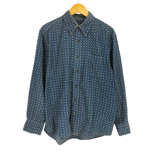 エディーバウアー Eddie Bauer ジオメトリック柄 ロングスリーブ ボタンダウンシャツ メンズ JPN:M