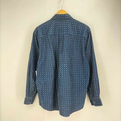 エディーバウアー Eddie Bauer ジオメトリック柄 ロングスリーブ ボタンダウンシャツ メンズ JPN:M