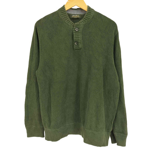 エディーバウアー Eddie Bauer ヘンリーネック リブ ニット メンズ JPN:M