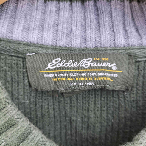 エディーバウアー Eddie Bauer ヘンリーネック リブ ニット メンズ JPN:M