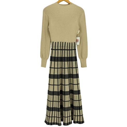 BLUE EAST チェックジャガードニットワンピース レディース ONE SIZE