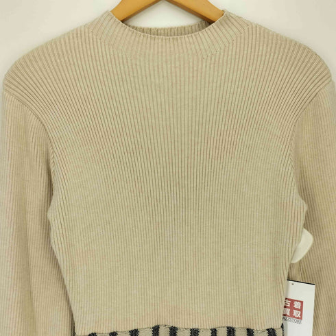 BLUE EAST チェックジャガードニットワンピース レディース ONE SIZE