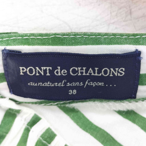 PONT DE CHALONS ポンデシャロン リネン100 半袖 ブラウス レディース JPN:38