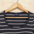 ポロラルフローレン POLO RALPH LAUREN ポニー刺繍 裾ロゴ ラウンドネック ボーダー 長袖 Tシャツ カットソー レディース S