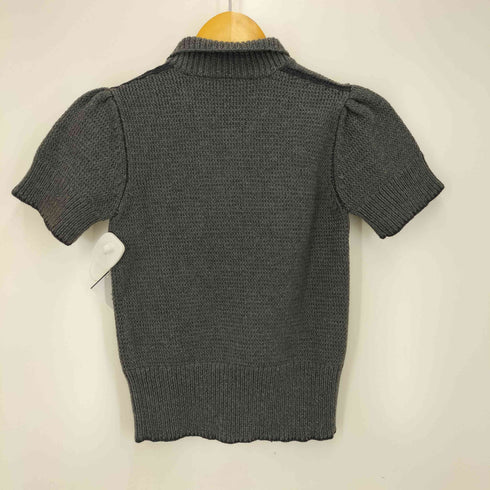 ラルフローレン RALPH LAUREN 90-00S ローゲージ ウール 半袖 ポロ ニット レディース import:M