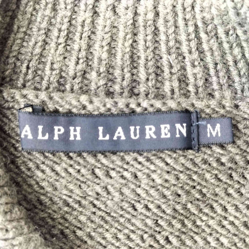 ラルフローレン RALPH LAUREN 90-00S ローゲージ ウール 半袖 ポロ ニット レディース import:M