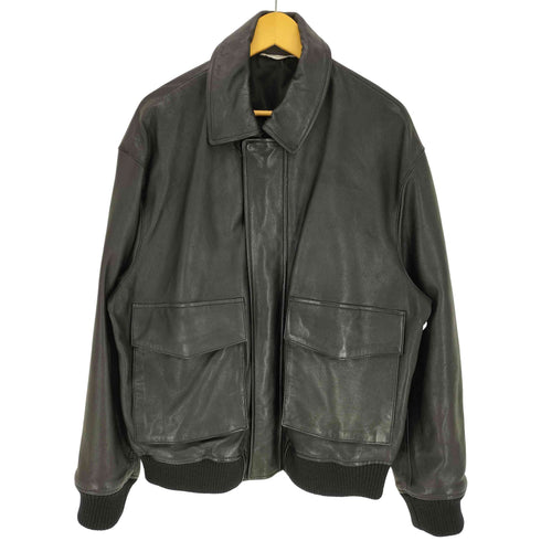 ザラ ZARA リラックスフィットレザーブレザー メンズ import:XL
