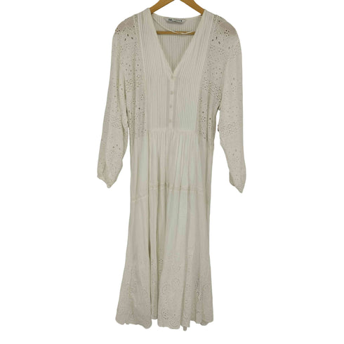 ザラ ZARA Embroidered Midi Dress エンブロイダリー ミディ ワンピース レディース import:S