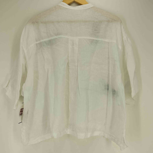 コットンハウスアヤ Cotton House Aya YESTERDAYCROSS 部分刺繍・リネンスタンドカラーブラウス レディース JPN:M