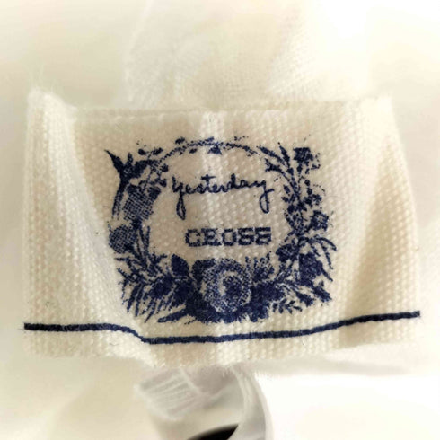 コットンハウスアヤ Cotton House Aya YESTERDAYCROSS 部分刺繍・リネンスタンドカラーブラウス レディース JPN:M