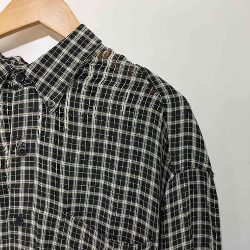 ギャップ Gap 90s OLD ラミーレーヨン ボタンダウン チェックシャツ メンズ import:L