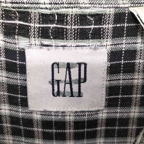 ギャップ Gap 90s OLD ラミーレーヨン ボタンダウン チェックシャツ メンズ import:L