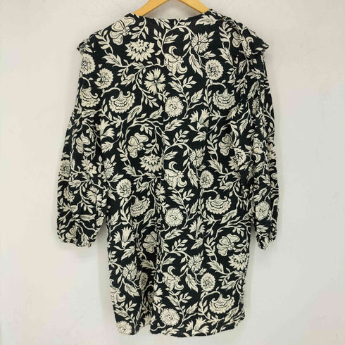 ザラ ZARA 花柄 チュニックワンピース ロング丈 ブラウス レディース import:M