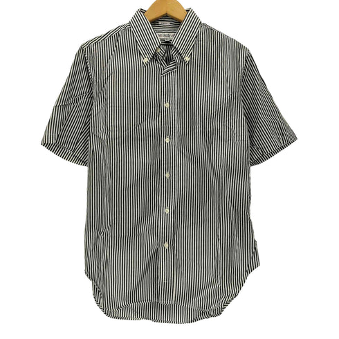 インディヴィジュアライズドシャツ individualized shirts USA製 SLIM FIT ストライプ 半袖シャツ メンズ 15 1/2