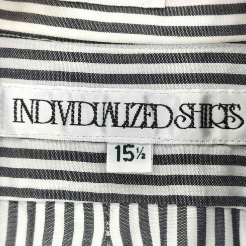 インディヴィジュアライズドシャツ individualized shirts USA製 SLIM FIT ストライプ 半袖シャツ メンズ 15 1/2
