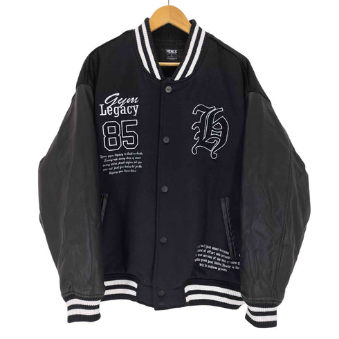 HDEX エイチデックス Padded Varsity Wool Jacket Black バーシティウールジャケット メンズ L