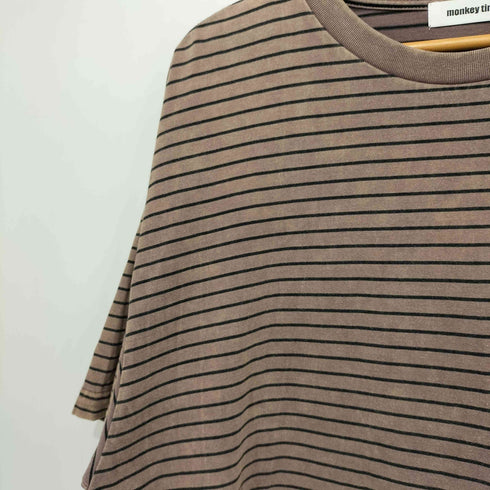 モンキータイム MONKEY TIME 25SS アシッドウォッシュ ボーダー Tシャツ メンズ JPN:XL