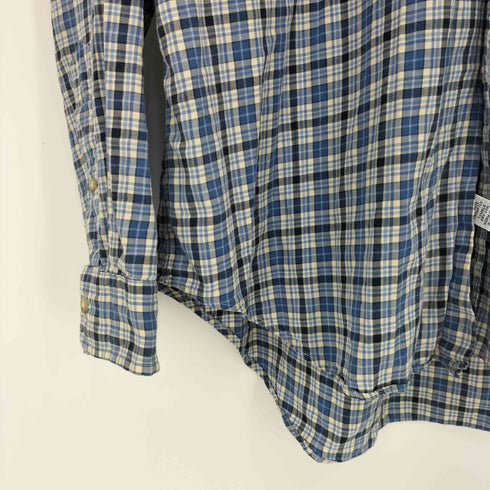 ラルフローレン RALPH LAUREN 90-00s CLASSIC FIT ポニー刺繍 マドラスチェック 長袖 ボタンダウンシャツ メンズ import:L