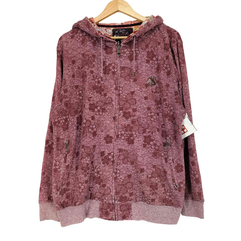 倭纏衣 wamotoi わもとい 和柄 桜 鯉 刺繍 レイヤード ジップパーカー メンズ 特大