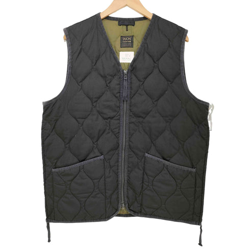 タイオン TAION V NECK ZIP VEST Vネック ジップ ベスト インナーダウン メンズ JPN:L