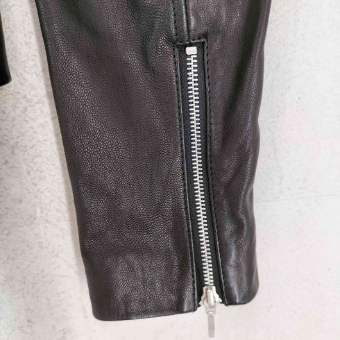 チーク cheek lamb leather ラムレザー 山羊革 ダブル ライダース ジャケット レディース M