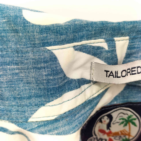 レインスプーナー Reyn Spooner 復刻 水着タグ TAILORED FIT リバースプリント ボタンダウン アロハシャツ メンズ import:M