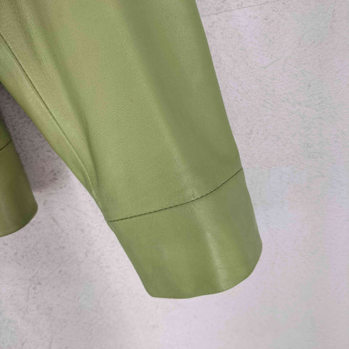 Golden fur ゴールデンファー lamb leather ラムレザー 羊革 スタンドカラー 比翼 レザー ジャケット レディース 77
