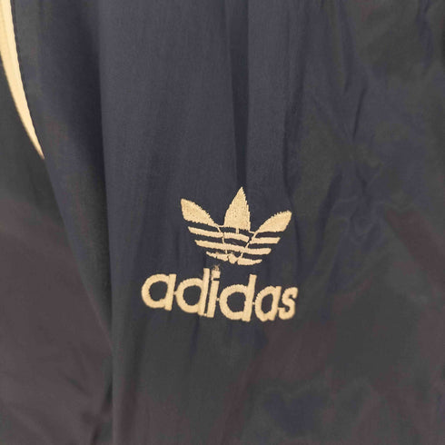 アディダス adidas デサント製 スリーストライプ ナイロンフード付ジャケット レディース JPN:M