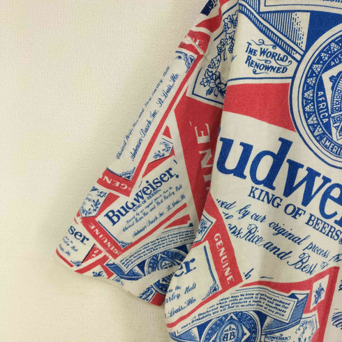 バドワイザー Budweiser ロゴ 総柄 Tシャツ メンズ