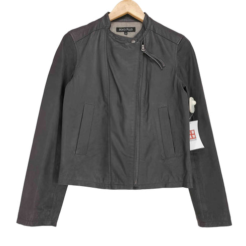 SOLO/PLUS ソロプラス lamb leather ラムレザー 羊革 スタンドカラー ダブル ライダース ジャケット レディース 38