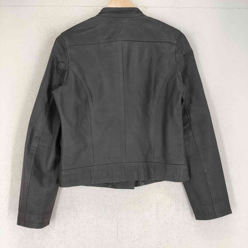 SOLO/PLUS ソロプラス lamb leather ラムレザー 羊革 スタンドカラー ダブル ライダース ジャケット レディース 38