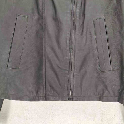 SOLO/PLUS ソロプラス lamb leather ラムレザー 羊革 スタンドカラー ダブル ライダース ジャケット レディース 38