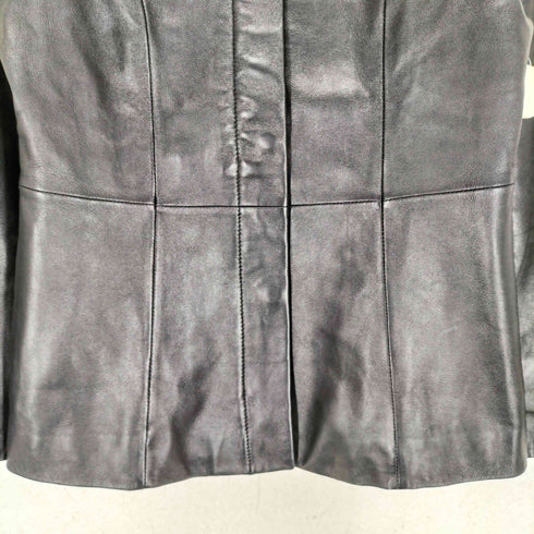 モトマチゼラール MOTOMACHI Zelal lamb Leather ラムレザー 羊革 比翼 レザー ハーフコート レディース 9AR