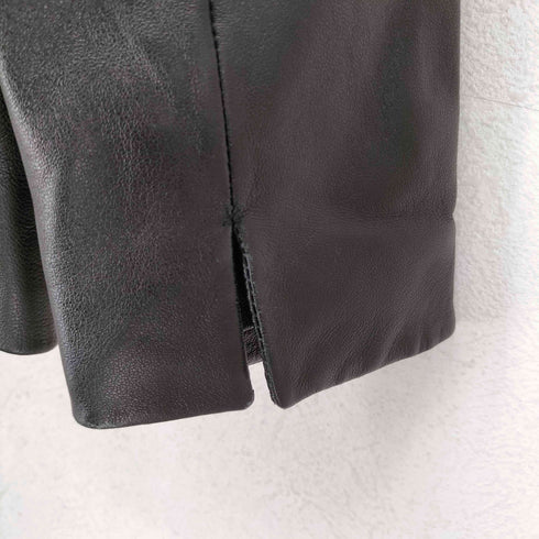 モトマチゼラール MOTOMACHI Zelal lamb Leather ラムレザー 羊革 比翼 レザー ハーフコート レディース 9AR
