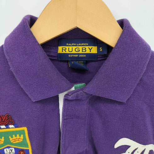 ラグビーラルフローレン Rugby Ralph Lauren オールドイングリッシュ ワッペン エンブレム 刺繍 ポロシャツ メンズ import:S