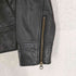 ナチュラルビューティーベーシック NATURAL BEAUTY BASIC lamb leather ラムレザー 羊革 プリント スタンドカラー ジップ レザー ジャケット レディース M