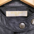 ナチュラルビューティーベーシック NATURAL BEAUTY BASIC lamb leather ラムレザー 羊革 プリント スタンドカラー ジップ レザー ジャケット レディース M