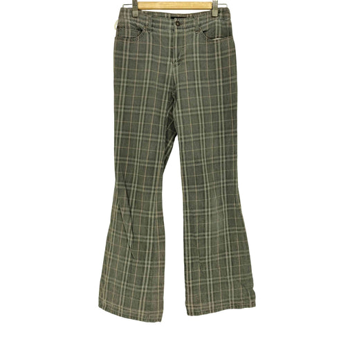 バーバリーロンドン BURBERRY LONDON ノバチェック ブーツカット フレア デニム パンツ レディース 40