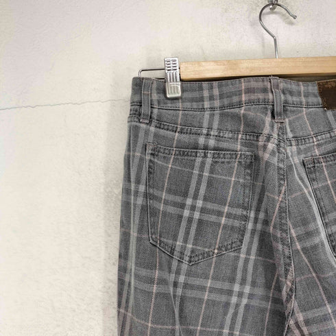 バーバリーロンドン BURBERRY LONDON ノバチェック ブーツカット フレア デニム パンツ レディース 40