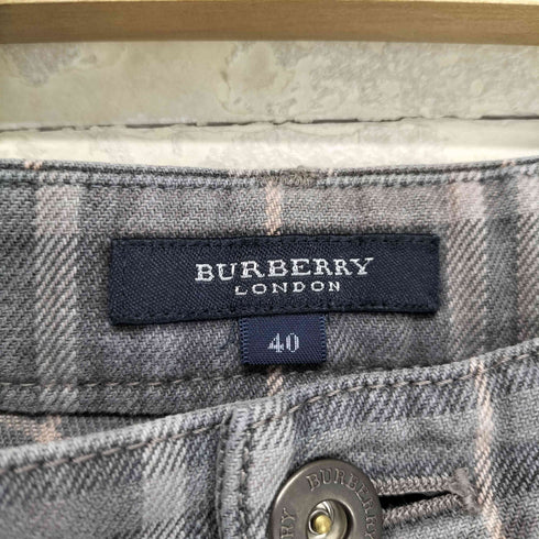 バーバリーロンドン BURBERRY LONDON ノバチェック ブーツカット フレア デニム パンツ レディース 40