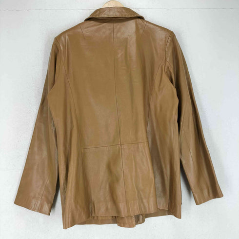lamb leather ラムレザー 羊革 ステッチデザイン ハーフコート レディース 88