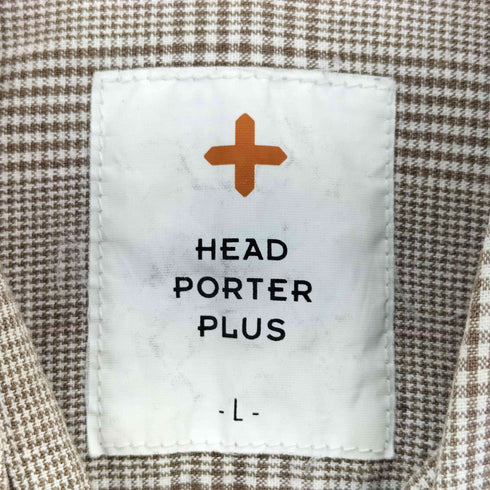 ヘッドポータープラス HEAD PORTER PLUS フラップポケット グレンチェックシャツ メンズ JPN:L