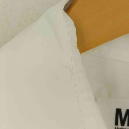 エムエムシックスメゾンマルタンマルジェラ MM6 Maison Martin Margiela 14SS コットン 比翼 ノースリーブ レギュラーカラー シャツ レディース 40