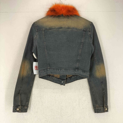 Zoo jean ズージーンズ ファー デニム トラッカー ジャケット Y2K レディース 40