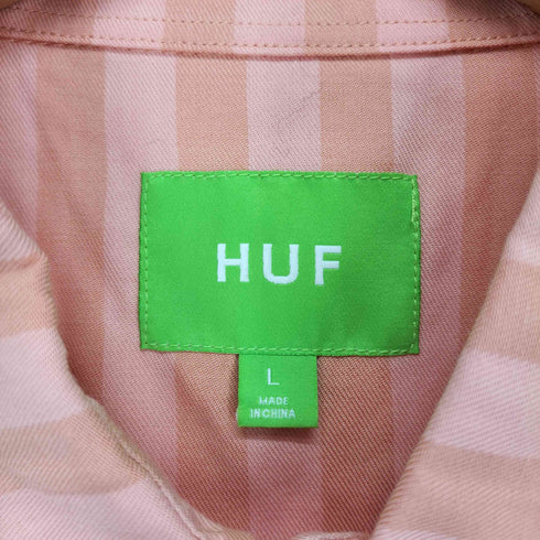 ハフ HUF Soho S/S Woven Top ストライプ 半袖 シャツ メンズ L