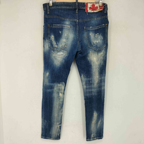 ディースクエアード DSQUARED2 SKATER JEAN ダメージ加工 ペイント スキニー デニムパンツ メンズ JPN:46