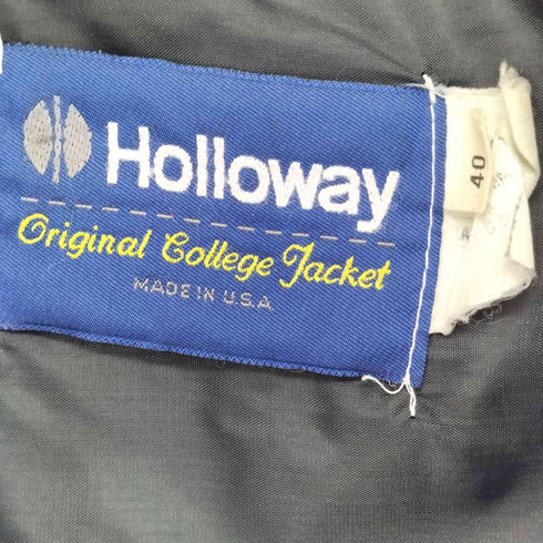 ホロウェイ HOLLOWAY USA製 ウールスタジャン メンズ US:40