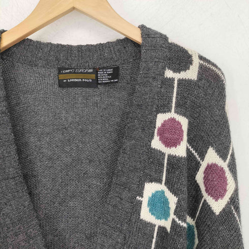 ロンドンフォグ LONDON FOG 総柄 アクリルウールカーディガン メンズ import:XL