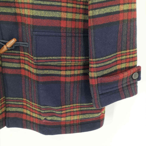 トミーヒルフィガー TOMMY HILFIGER チェック柄 ウール ウッドトグル ダッフル コート メンズ import:XL