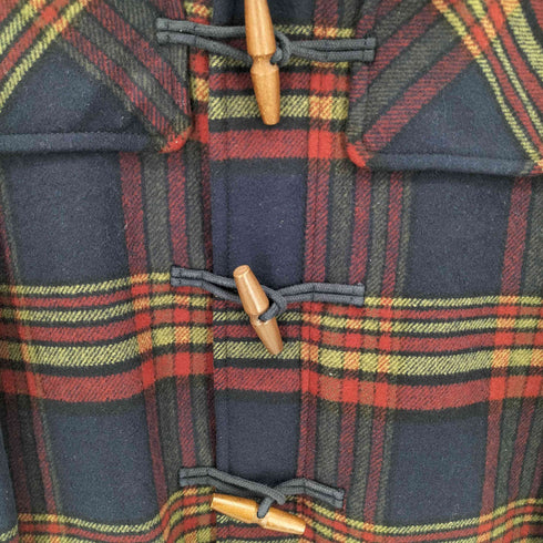トミーヒルフィガー TOMMY HILFIGER チェック柄 ウール ウッドトグル ダッフル コート メンズ import:XL